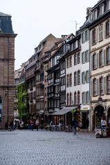 Beautiful half-timber houses near Strasbourg Cathedral. Strasbourg. Alsace