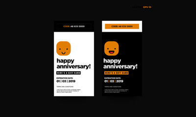 Happy Anniversary Emoji Gift Card With Coupon Code and Expiry Date