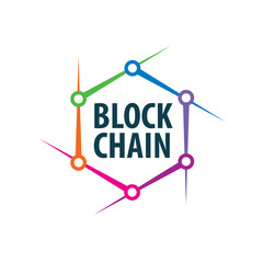 Vector logo blockchain