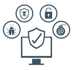 Set of security system symbols collection vector illustration graphic design