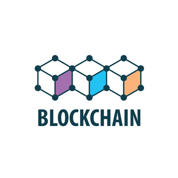 Vector logo blockchain