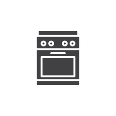 Kitchen stove vector icon. filled flat sign for mobile concept and web design. Oven simple solid icon. Symbol, logo illustration. Pixel perfect vector graphics