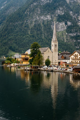 Scenic view of Hallstatt in Austrian Alps