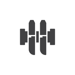 Knives on a magnetic holder vector icon. filled flat sign for mobile concept and web design. kitchenware simple solid icon. Symbol, logo illustration. Pixel perfect vector graphics