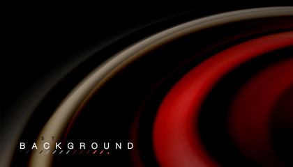 Fluid mixing colors, vector wave abstract background