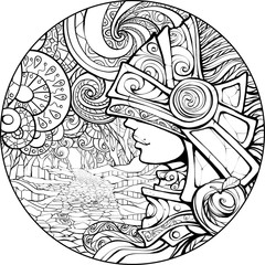 knight girl with apples in her hair