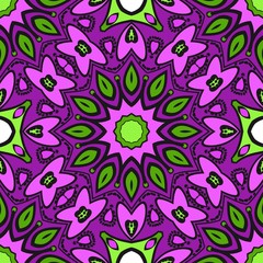 Seamless Floral pattern. Art-deco Geometric background. Modern graphic design. Vector illustration