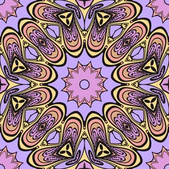 Bright color seamless art pattern. fantasy ornament. vector illustration