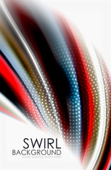 Rainbow color waves, vector blurred abstract background