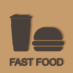 Fast Food icon on the dark background.