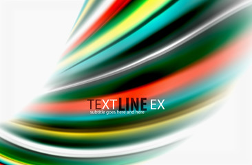 Rainbow color waves, vector blurred abstract background