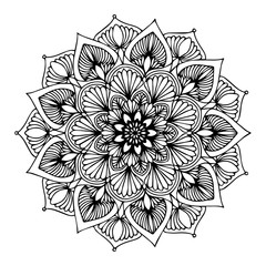 Mandalas for coloring  book. Decorative round ornaments. Unusual flower shape. Oriental vector, Anti-stress therapy patterns. Weave design elements. Yoga logos Vector. - 206307716