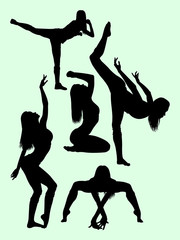 Silhouette of attractive woman. Good use for symbol, logo, web icon, mascot, sign, or any design you want.