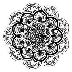 Mandalas for coloring  book. Decorative round ornaments. Unusual flower shape. Oriental vector, Anti-stress therapy patterns. Weave design elements. Yoga logos Vector.