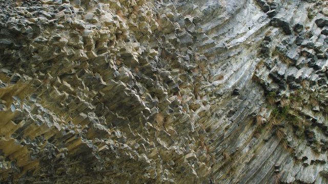 Geological Formation of Octogonal Basalt Columns in rock, Garni Gorge Mountain, Armenia 4