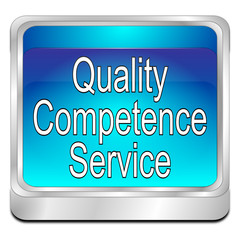 Quality Competence Service Button - 3D illustration