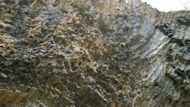 Geological Formation of Octogonal Basalt Columns in rock, Garni Gorge Mountain, Armenia 5