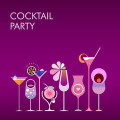Cocktail Party vector gradient background