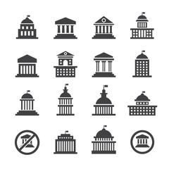 Government icon set