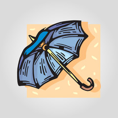 weather, rain vector illustration flat icon 