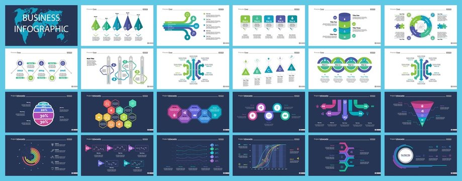 Project infographic design template set