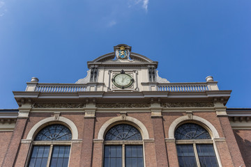 Facade of the Beursgebouw building in Leeuwarden, Netherlands