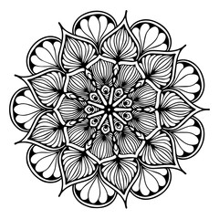 Mandalas for coloring  book. Decorative round ornaments. Unusual flower shape. Oriental vector, Anti-stress therapy patterns. Weave design elements. Yoga logos Vector.