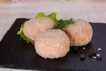Raw pork cutlet