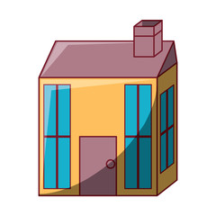 house icon over white background, colorful design. vector illustration