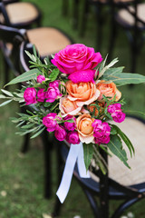 Chair Flowers Wedding Ceremony