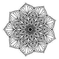 Mandalas for coloring  book. Decorative round ornaments. Unusual flower shape. Oriental vector, Anti-stress therapy patterns. Weave design elements. Yoga logos Vector.