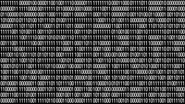 The Matrix style binary code.Seamless loop.data digital display,future tech background.4k