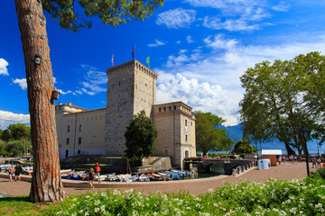 MAG Museo Alto Garda, museum, theater and castle in Riva del Garda - obrazy, fototapety, plakaty