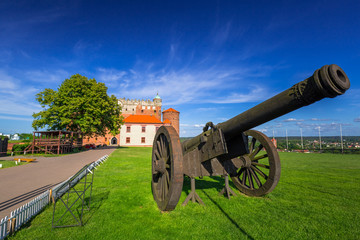 Cannon at the castle in Golub-Dobrzyn town, Poland