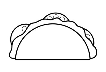 Mexican tacos over white background, vector illustration