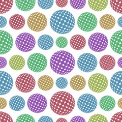Seamless background with color spheres.