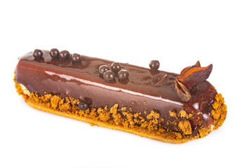 eclair pastry in studio