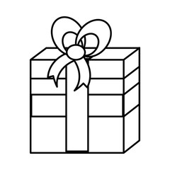 gift box icon over white background, vector illustration