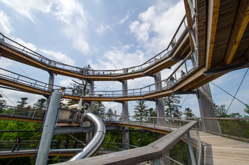 Fototapeta premium Baumwipfelpfad Aussichtsturm Bad Wildbad Schwarzwald Deutschland
