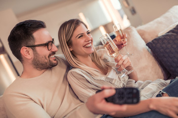 Romantic moments at home