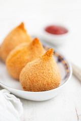 Brazilian snack. Coxinha de Frango.