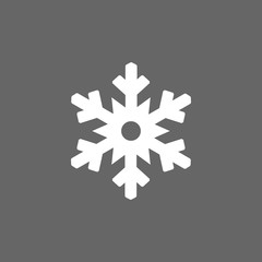 Snowflake icon. Vector illustration, flat design.