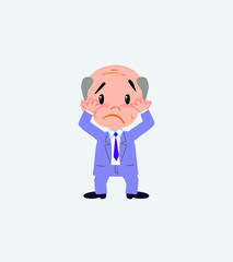 Old businessman, surprised.