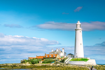 Fototapeta na wymiar Saint Mary's Lighthouse - UK