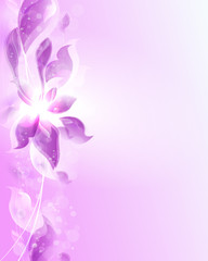 Naklejka na ściany i meble Purple abstract design of flower petals.