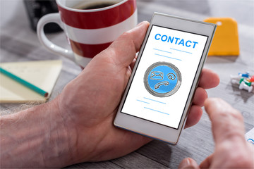 Contact concept on a smartphone