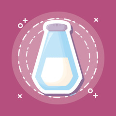 salt bottle icon over purple background, colorful design. vector illustration