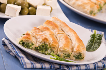Greek spinach pie. 