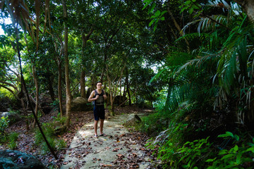 Obraz premium Jungle trekking on Tioman island
