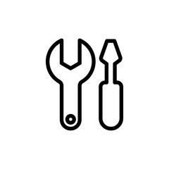 wrench and screw driver icon